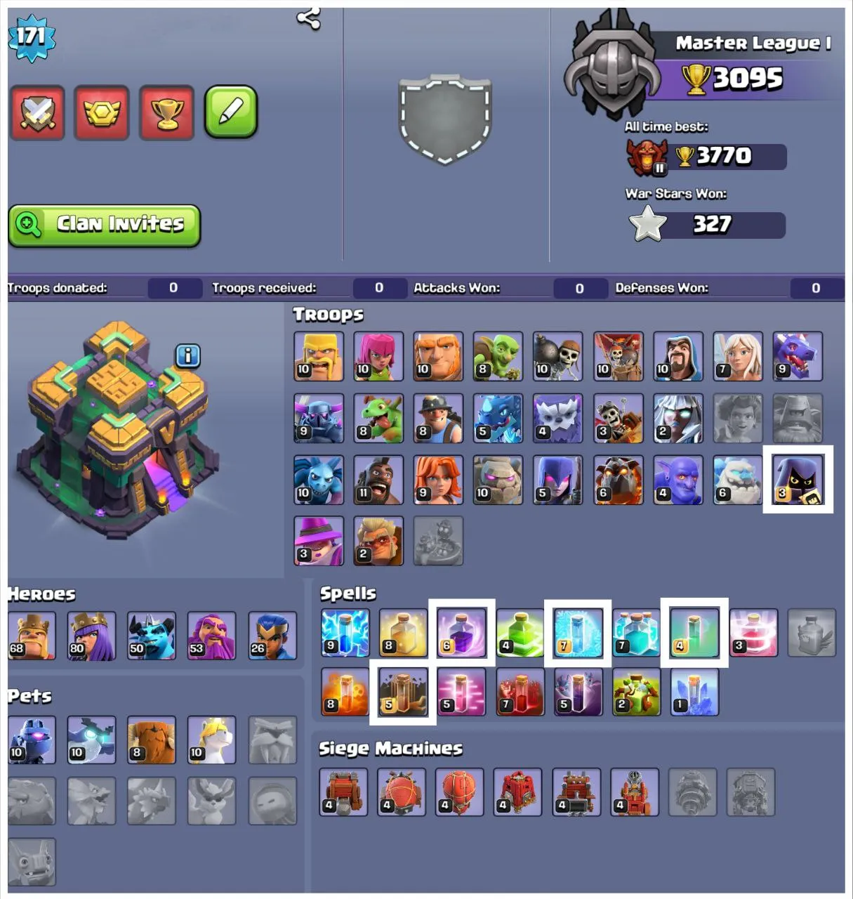 💥45% OFF SALE💥13,100+ GEMS 💎 ♨️ TOWN HALL 14 MAX 💢 12 EPIC EQUIPMENT🌲 1000 NC ✨  🔥 171 XP LVL 💥 OP MAGIC ITEMS ❤ 88 CWL & 179 RAIDS MEDALS ❄️ LOT OF OBSTACLES ⭐ FAST DELIVERY 🚚   