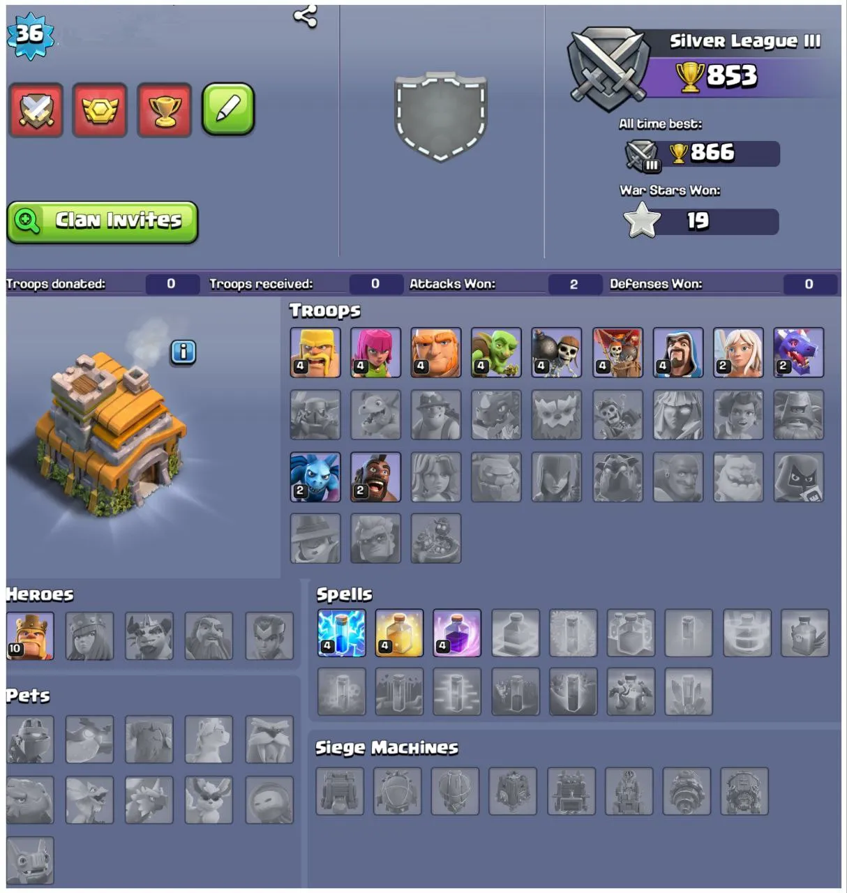 💥45% OFF SALE💥♨️ TOWN HALL 7 PURE MAX 🌟 FREE NAME CHANGE 🎉{ BK_10 } HEROES 💫 36 XP LVL 💥1K GEMS 💎 OP MAGIC ITEMS 🩸 69 CWL MEDALS 🏅 FAST DELIVERY 🚚.