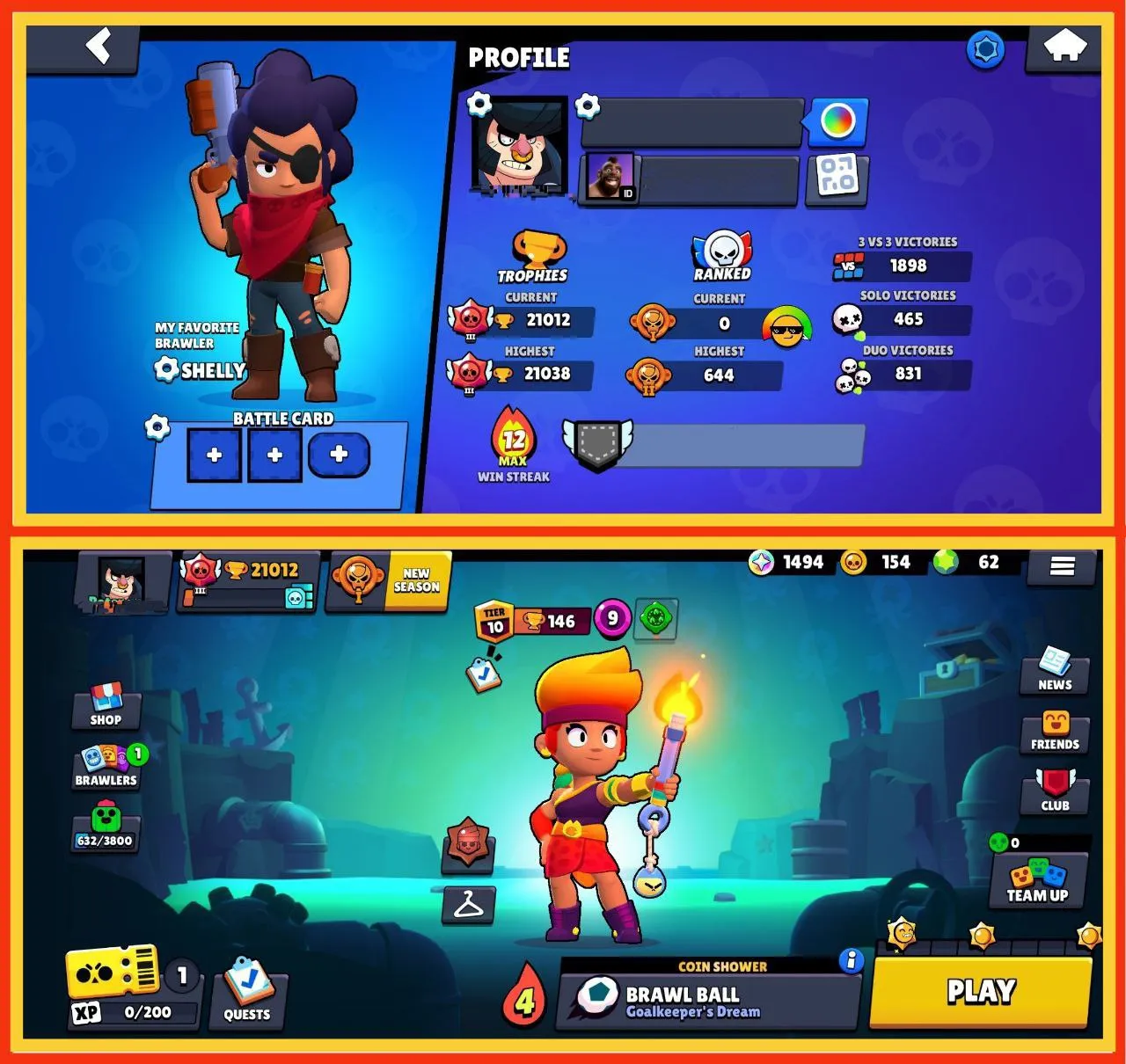 LOW COST ACC | 21,000 TROPHIES | 1 HYPERCHARGED | XP LVL 104 | 36 TOTAL SKINS | 60 BRAWLER UNLOCK | FAST DELIVERY.