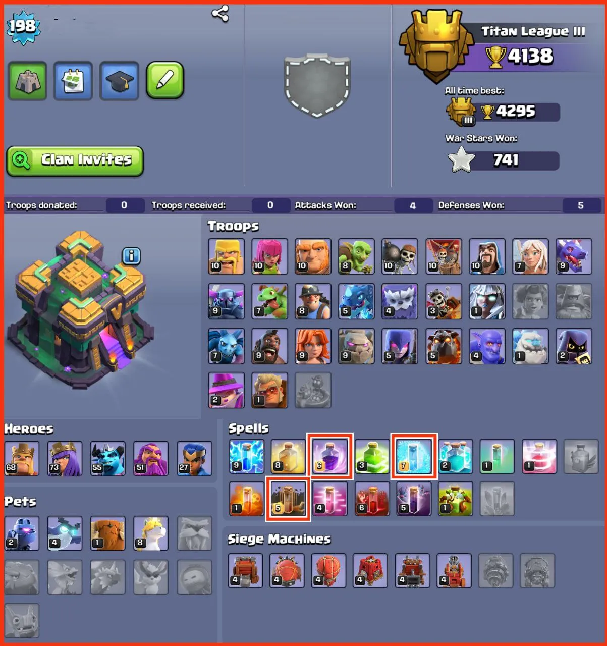 LOW COST ACC | 6000 GEMS | TH 14 BASE MAX | FB 21 EPIC EQUIPMENT FB 21 | FREE NC | HEROES  BK68  AQ73  MP55  GW51  RC27 | CHECK DESCRIPTION | FAST DELIVERY