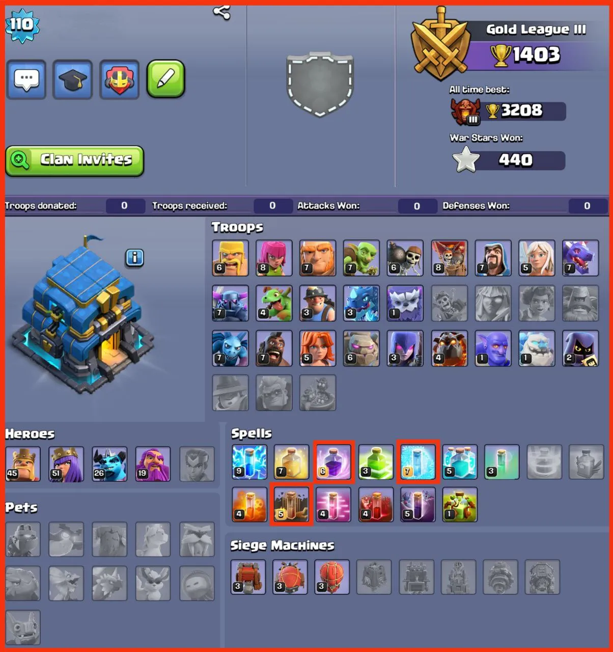 💥45% OFF SALE💥♨️ TOWN HALL 12 NICE ACC.🩸 💫 OP MAGIC ITEMS 💥 ATB LEGEND 💎 110 XP LVL ✳️ 214 CWL & 550 RAIDS MEDAL ❤️‍🔥 SUPER SQUAD KING SKIN ✌️ OP OBSTACLES 🚚 FAST DELIVERY 🚚  #KB