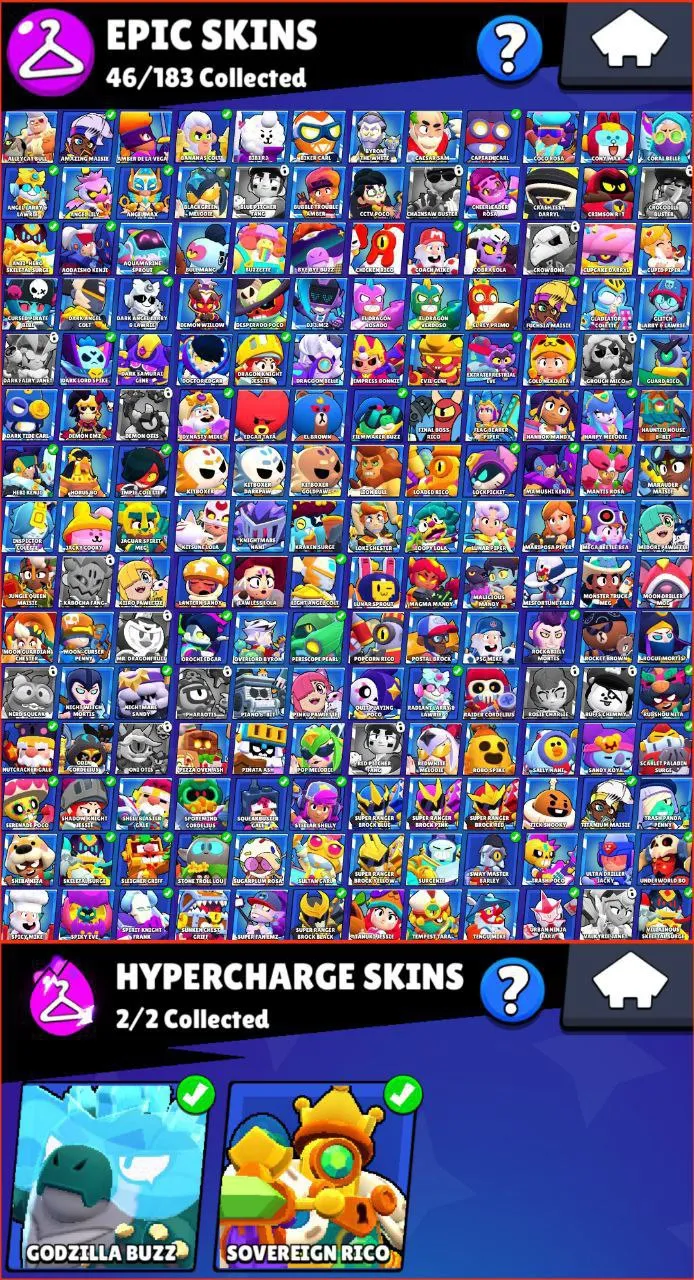 LOW COST ACC | 49 500 TROPHY | 11 HYPERCHARGE | 2 MAX BRAWLER | 77 BRAWLER | CHECK DESCRIPTION | FAST DELIVERY