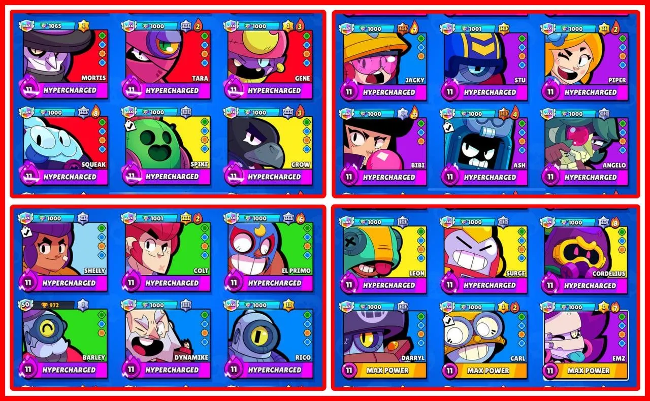 ✨️(OMG ULTRA) "80,000+ TROPHY" 🏆BRAWL STARS MAX {45} HYPERCHARGE {21} 👾 MERCHANT GALE TRIXIE COLLETE TRUE GOLD STU & EMZ 🤯 HIGH RANK ALL BRAWLERS 88 |190+ SKINS LOADED 👾 EASY EMAIL ACCESS