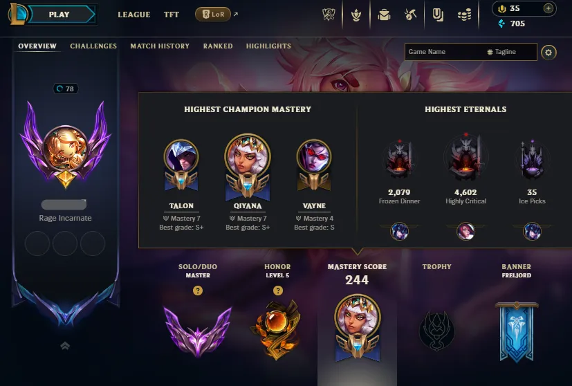 Jungle/FILL🔥LVL77 Master 365LP Handleveled💎120Champs 23Skins 16Chromas🏆Diamond Rewards✅Lifetime Ownership Guarantee - Never Taken Back