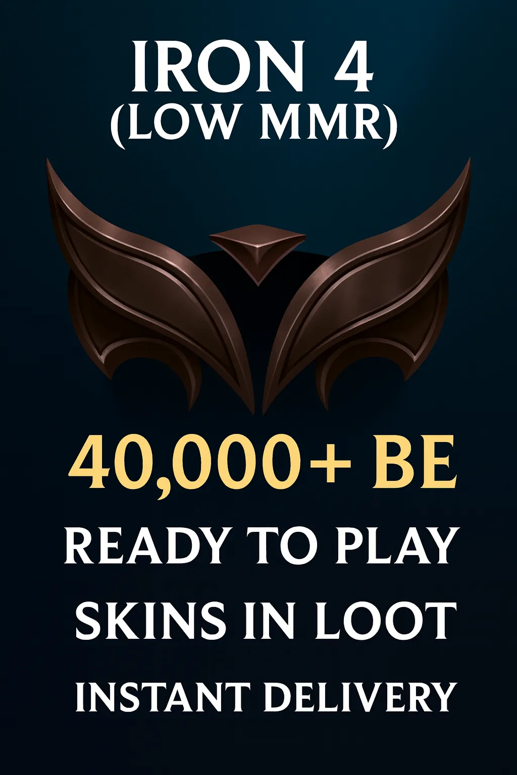 🌍 EUW 🔒 Handlevel ⚡ Iron IV (0 LP)✨ 40.000 BE 🔥 Low MMR - Fresh Start ♾️ Lifetime Ownership 📧 Full Email Access ✅ Full Ownership Transfer