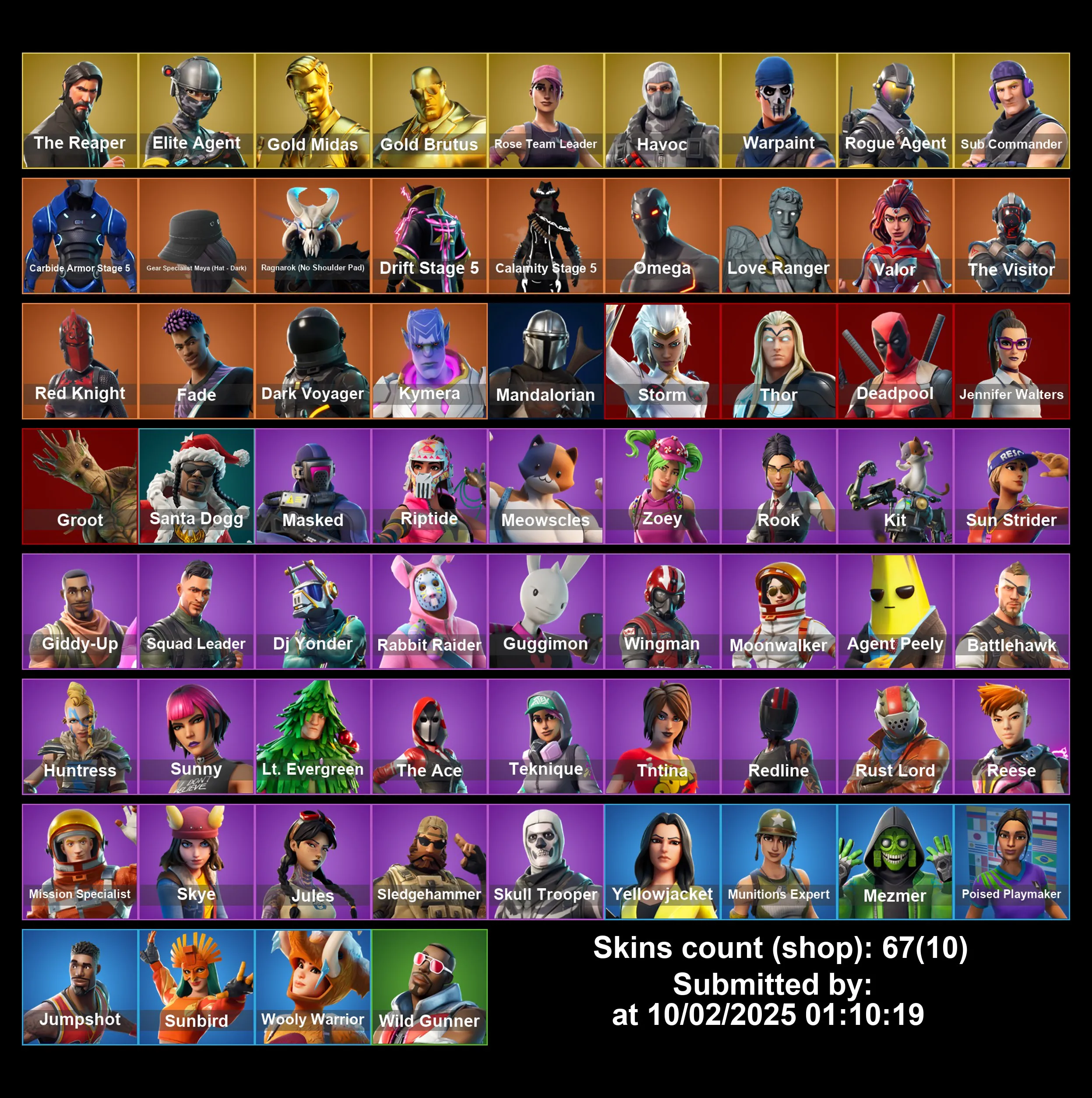 [PC/PS4-5/XBOX] 67 Skins | OG STW | TheReaper | TakeTheL | Omega | Carbide | OrangeJustice | RedKnight | AgentPeely | Havoc | SubCommander | Full Email Access