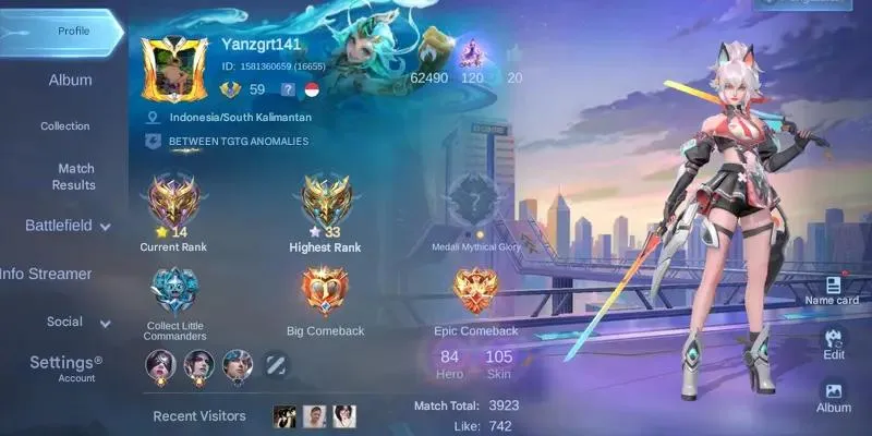 ML551 Hero 84 | 105 Skins | 1 Collector | 24 Epic | Mythic Glory