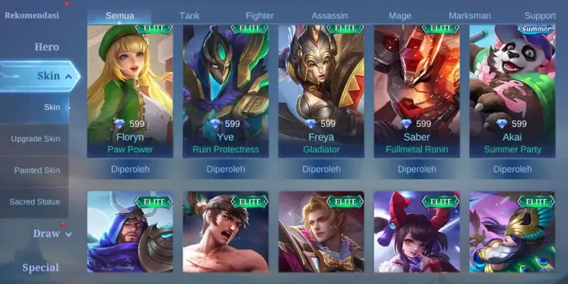 ML557 Multiple Epic Skins | Natalia Valentine | Claude Lightborn | Tigreal | YSS | Zilong