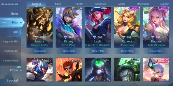 ML594 102 Heroes | 121 Skins | Premium Elite Cosmetics Collection | Comprehensive Roster