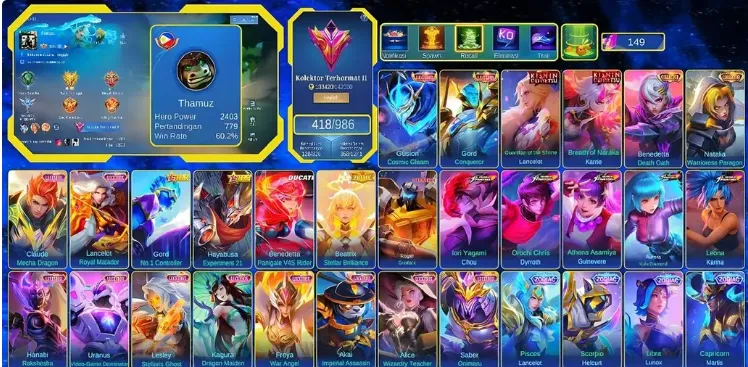 ML641 396 SKINS 2 LEGEND GORD GUSION 5 KOF 2 KISHIN LANCELOT KARRIE 7 ZODIAC 40 LIMITED 28 RARE RECALL EPIC (G)