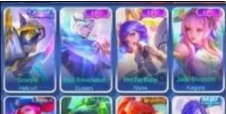 ML694 Android & Ios 128 Heroes 192 Skins Collector Natalia KOF Karina Zodiac Helcurt Epic Gusion (G)