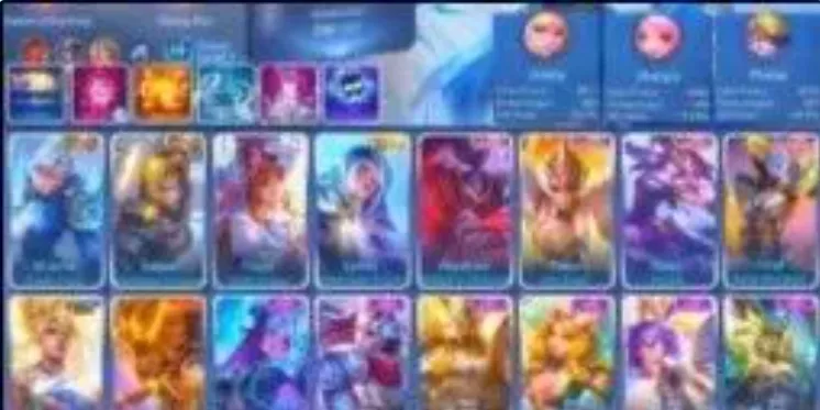 ML699 Android & iOS 452 Skins 2 Legend Gusion Alucard Dawning Lancelot Esmeralda HXH Julian Kurapika 6 KOF Skins (G)