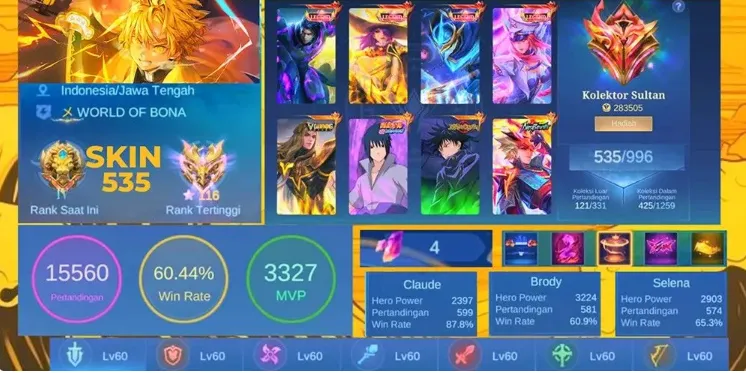 ML704 SULTAN LUXURY 535 Skins Lone Destructor Night Owl Death Oath Serene Plume God of Mountains Naruto Uzumaki Sasuke (G)