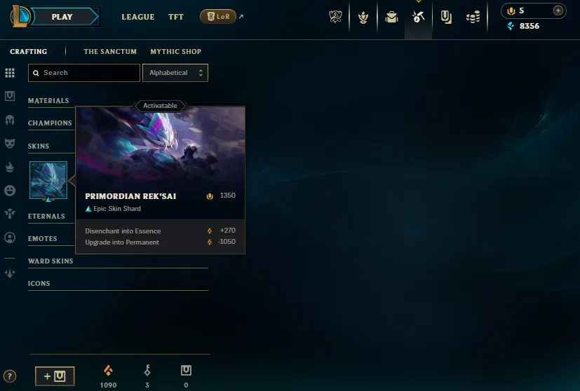 🔥LVL432 Challenger 875LP Handleveled💎172Champs 226Skins 10Mythics 103Chromas✅Lifetime Ownership Guarantee - Never Taken Back