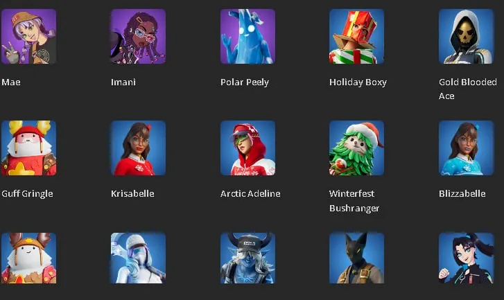 F1045 80 Skins, 85 Picks, 1400 V-Bucks, Astria, Dory Electrics, Peter Griffin, Mandalorian, Optimus Prime, Eren Jaeger, Renzo the Destroyer, Mizuki, Solid Snake 