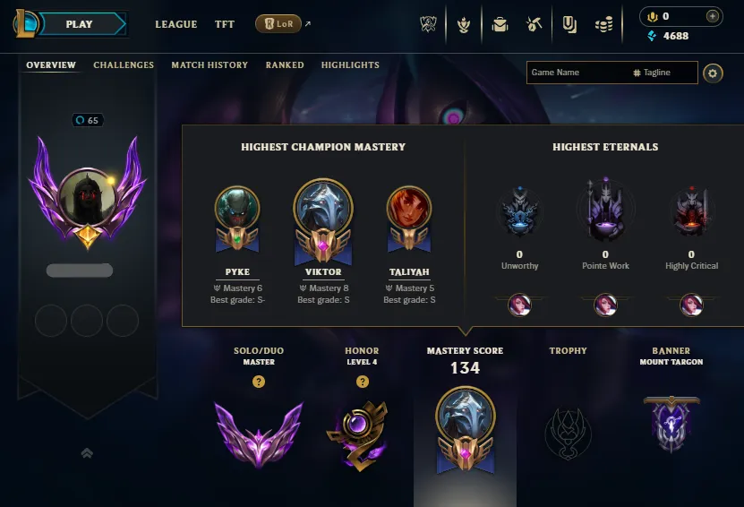 🔥LVL66 Master 20LP 61%WR Handleveled💎83Champs 10Skins✅Lifetime Ownership Guarantee - Never Taken Back