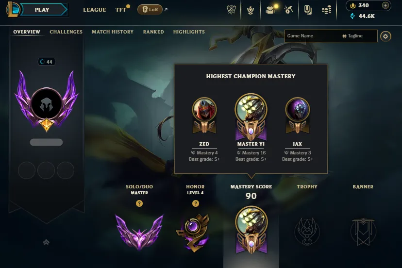 🔥Master 320LP 67%WR Handleveled🚀+23/-17LP Gains💎44K BE 340RP 6Skins + LOOT⭐Name Changeable🔓Unverified Email✅Lifetime Ownership Guarantee