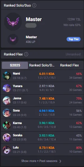 🔥LVL49 Master 410+LP 63%WR Handleveled💎71K BE 50Champs 5Skins⭐Name Changeable🔓Unverified Email✅Lifetime Ownership Guarantee - Never Taken Back