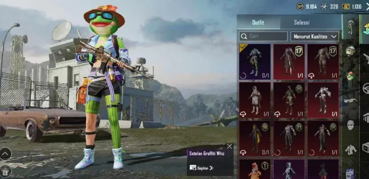 PGM518 Graffiti Whiz Outfit, Multiple Legendary Weapon Skins (AKM, M16A4, SCAR-L, M416, Groza, AUG), Buggy Golden Wings & Other Buggy Skins (G)