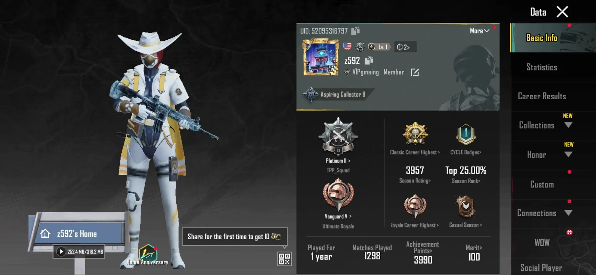 PGM528 Glacier M416 Lv.2, Overachiever Title, Cycle 7 Set, Tundrawolf Parachute, Premium Outfits & Skins