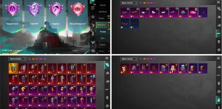 PGM567 X-Suit Galadria STAR1, M416 Roaring Immolation L4, Onyx Guard AMR L3, Kar98k Thornmaker L2, Goldensands Buggy/UAZ (G)