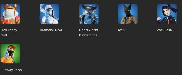 F1045 80 Skins, 85 Picks, 1400 V-Bucks, Astria, Dory Electrics, Peter Griffin, Mandalorian, Optimus Prime, Eren Jaeger, Renzo the Destroyer, Mizuki, Solid Snake 