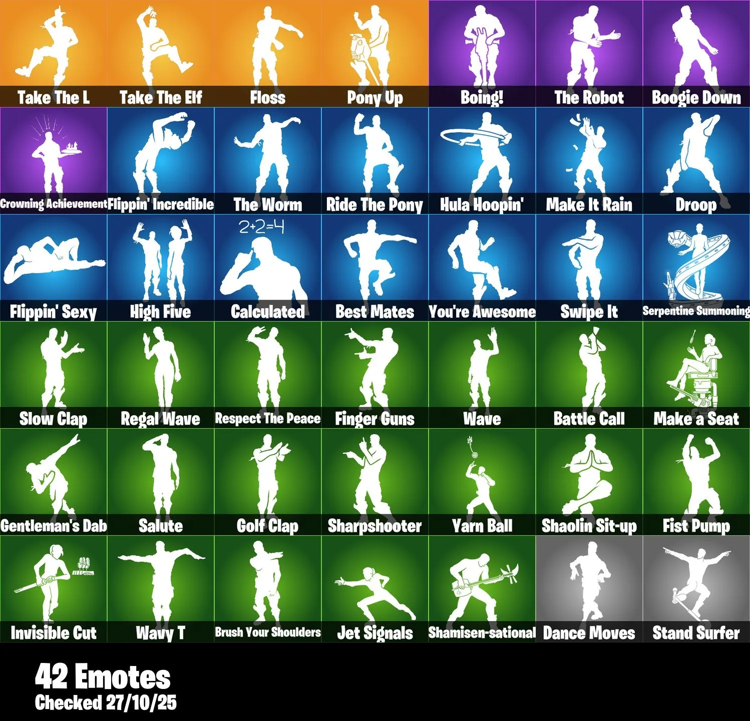 F873 Black Knight, Sparkle Specialist, Floss, Take The L, 38 Skins, Rare OG Collection (G)