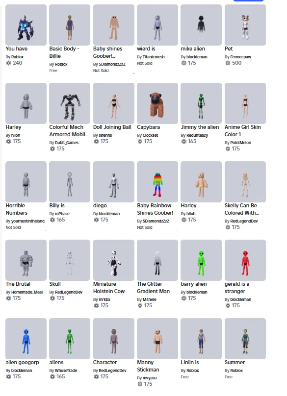 RBL2702 20+ Avatar Bundles | 15+ Rare Limited Items | Creatures of Sonaria Verified | Premium Username