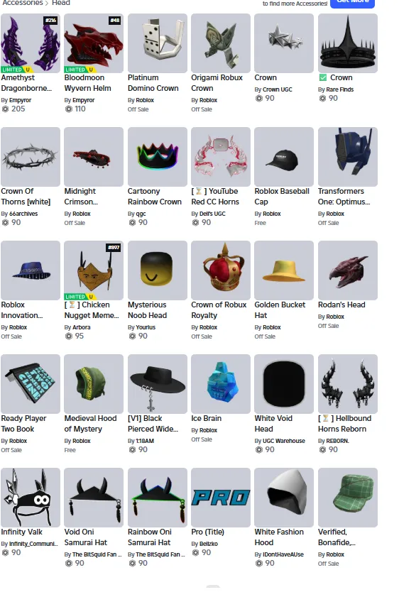 RBL2704 Korblox, BOBUX Cloud, Infinity Blade Ball, 4,960 Robux, High Fisch Level, Rare Hats & Gamepasses