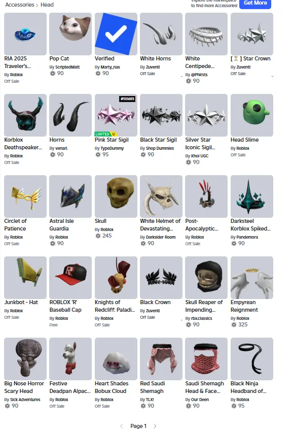 RBL2704 Korblox, BOBUX Cloud, Infinity Blade Ball, 4,960 Robux, High Fisch Level, Rare Hats & Gamepasses