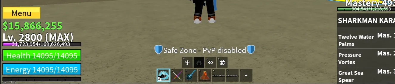 RBL2815 2800 LVL Max V4 Sharkman Full Gear Cursed Dual Katana Soul Guitar Spikey Trident Tushita Yama Saber Quake Holy Crown Valkyrie Helm (G)