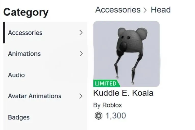 RBL2822 1.18K RAP star Kuddle E. Koala Limited star 2014 Veteran Collectible Account (G)