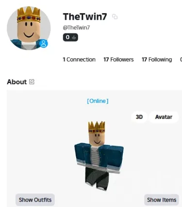 RBL2840 BLOXXER Badge 2014 Crown Account The Kingdom of Wrenly Royal Crown Red Roblox Cap Classic Avatar (G)