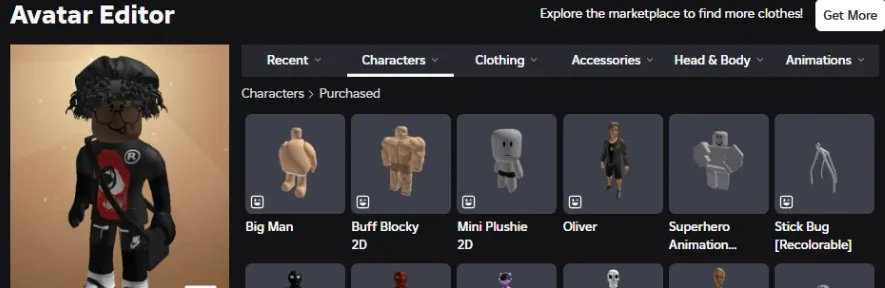 RBL2886 Roblox Account With 6.1K Total Robux Spent, Animations and Purchased Characters, No Email Linked (TR)
