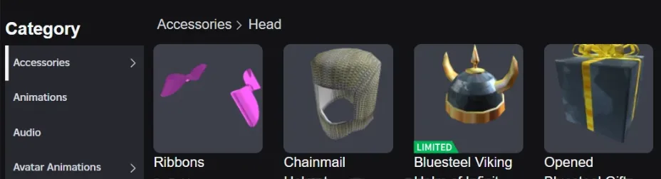 RBL2908 star 2.700+ RAP 2008 Kurulum Limited Hesap Bluesteel Viking Opened Gift AstroPax Ribbons Chainmail Helmet Classic Rare Setup (G)