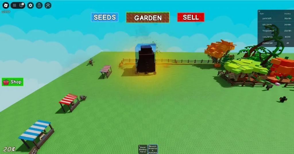 RBL2909 Grow a Garden 1 Candy Blossom Seed High Sheckles Farm Large Garden Layout Multiple Market Stalls Farming Account (G)