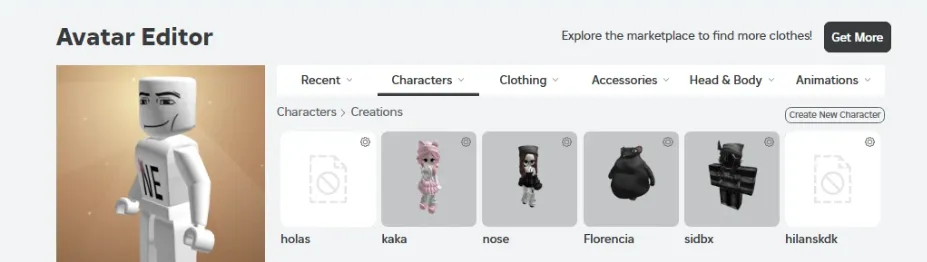 RBL2911 2.1k+ Robux Totalli Hesap Holas Kaka Nose Florencia Sidbx Hilanskdk Custom Characters Variety Avatar Set (G)