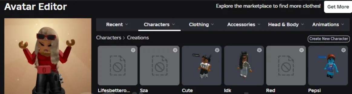 RBL2918 (EMAIL YOK) 12.3k+ Robux Totalli Hesap Cute Kawaii Bear Backpack Black Half Up Curls Drilla FreeForms LightSkin Rockstar Slicked Braids  (G)