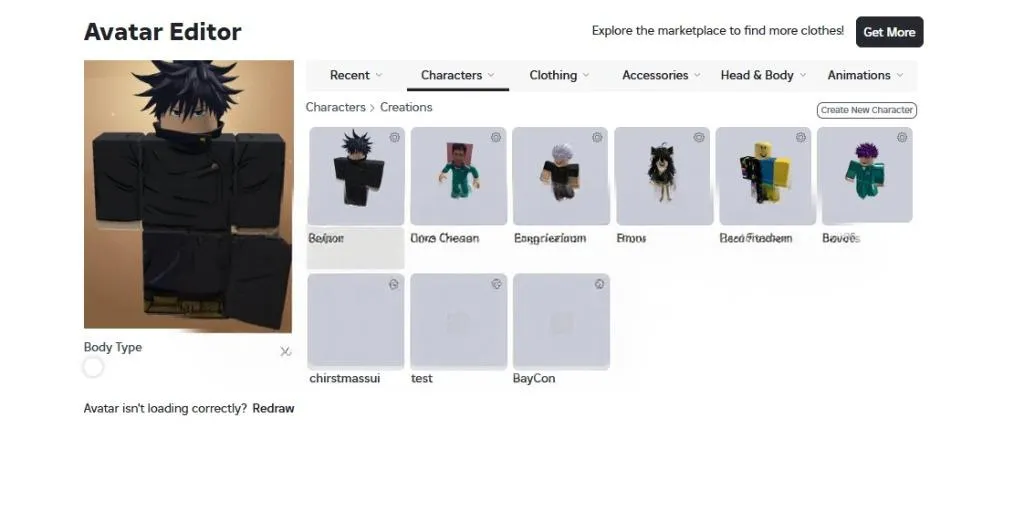 RBL2923 (EMAIL YOK) 12.3k+ Robux Totalli Hesap Rthro Animations Adidas Sports Walk Swim Climb Realistic Idle Run Jump Swim Megumi Gi Hun (G)