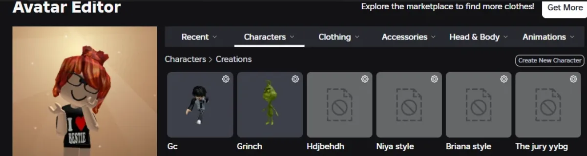 RBL2929 26.8k+ Robux Totalli Hesap Gc Grinch Hdjbehdh Niya Style Briana Style The Jury Yybg Cute Avatar Creations (G)