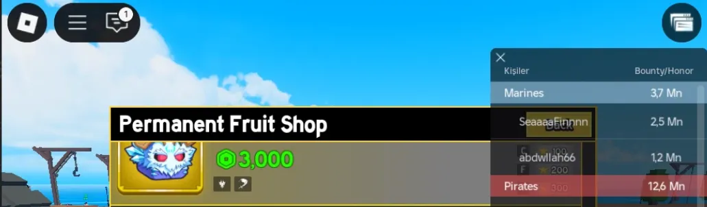 RBL2953 35.1K Robux Spend Total Account with Dark Blade, 3K Robux Permanent Fruit, 12.6M Bounty and Tactical Avatar Creations