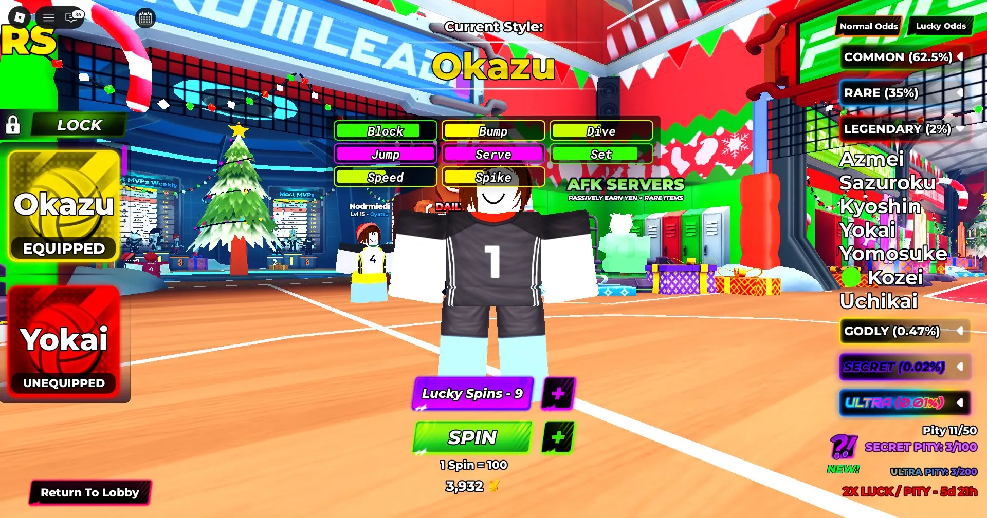 RBL3095 15 Level star Okazu Godly Style star Yokai Azmei Legendary Styles Steel Block Boom Jump 3,932 Yen Account (G)