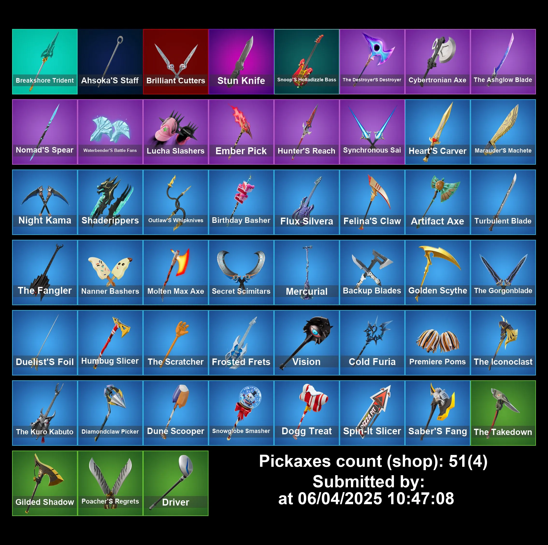 [PC/PS4-5/XBOX] 35 Skins | Hunt Master Saber | Back Lash | Clone Trooper | Surf Witch | Birdie | Mogul Master | Medusa | Santa Dogg | Full Email Access