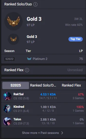 🔥LVL41 Gold 3 97LP (3W/2L) Handleveled⭐Name Changeable✅Lifetime Ownership Guarantee ⸱ Never Taken Back