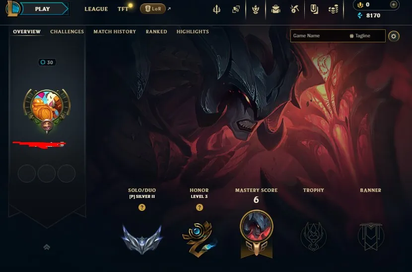 EUW S16 Silver 2 Platinum 4 MMR | Champs: 23 | BE: 8.1K | Honor lvl 3 | #116