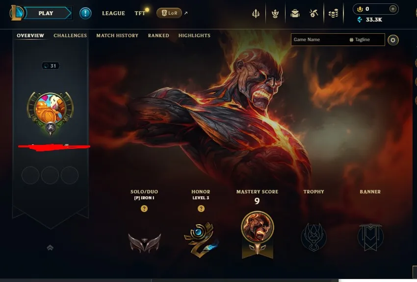 EUNE High Quality Safe S14 Iron 4 S16 Iron 1 0 LP Hardstuck| BE:34100| 0% WR Low MMR | Honor lvl 3 | #17