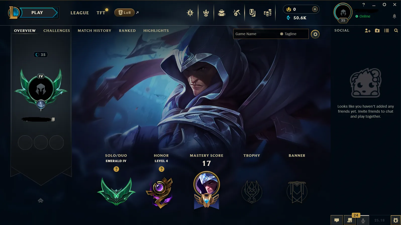👑 EUW 🎉 Emerald 4 🎗️ S15 Split 3 ( NEW ) 💎 %75 WINRATE 🎀 DIAMOND-MASTER MMR ❤️ JUNGLE / TALON MAIN 🚀 50.6K B.E ❄️ High Quality LOL Account ⭐ Warranty ✨ Full Access ⌛ Instant Delivery 📧 Mail Changeable 📷 Check Photos