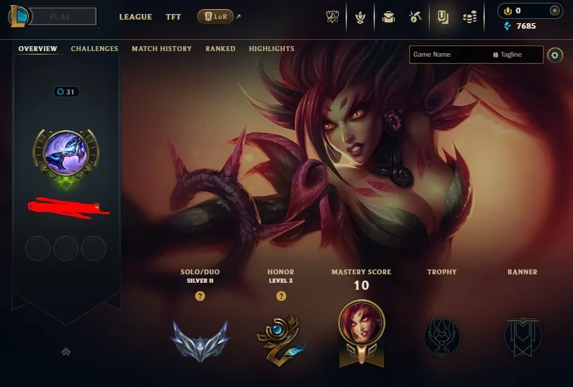 NA S15 Silver 2 Gold 1 MMR | Champs: 27 | BE: 7.6K | Blood Moon Zilean | Honor lvl 3 | #5