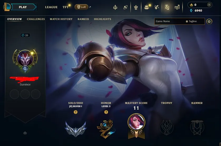 EUW S16 Silver 1 S14 Gold 2 | Champs: 30 | Fearie Court Ezreal & Battle Queen Rell | Honor lvl 3 | #64