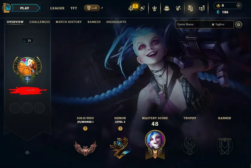 NA S16 Bronze 1 S14 Bronze 4 | Champs: 35 | High Noon Yone & Dragon Fist Lee Sin | Honor lvl 3 | #58